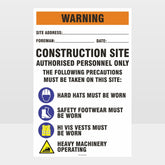 Custom Metal Sign,Warning Construction Site
